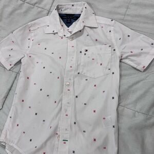 Tommy Hilfiger Kids White Shirt with Multicolor Logo